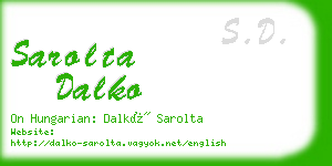 sarolta dalko business card